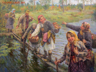 картина- масло, холст, в раме 61х58см - Трудный_переход