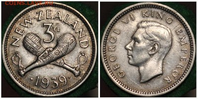 C 0 рублей, Нов. Зеландия, 3 пенса, 1939; до 10.02 22-00 МСК - 3pence1939.JPG