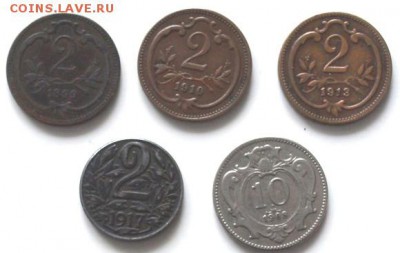 2 и 10 геллеров Австрии 1899-1917г. До 9.02.17г. в 22.00 ча - _1014166 .1.