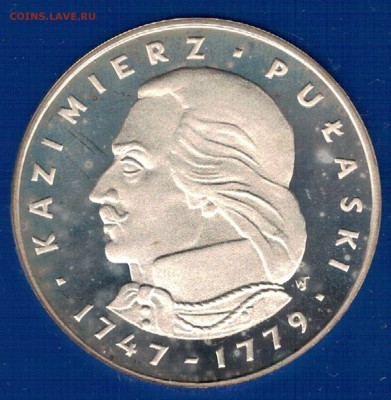 Ag Польша 100 злотых 1976 Пулавский 12.02 в 22.00мск (Е383) - 5-п100з76