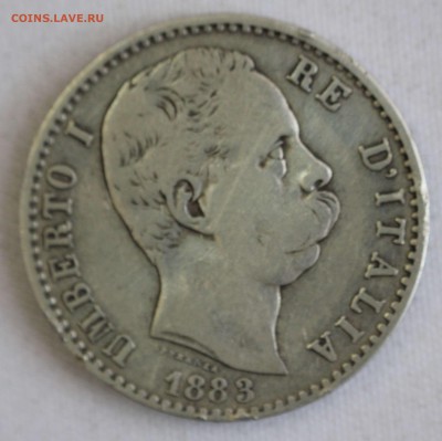С РУБ. ИТАЛИЯ 2 лиры 1883г. УМБЕРТО-I до 13.02 в 22-00 - IMG_0928