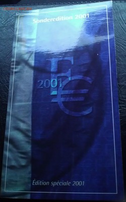 Франция 1 евро+1 франк 2001 буклет ФИКС 13.02 - 2