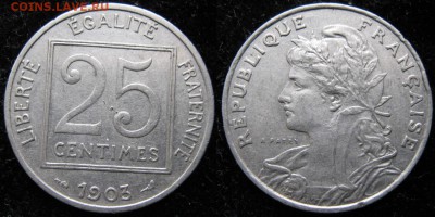 Франция 25 сантим 1903   : до 14-02-18 в 22:00 - Франция 25 сантим 1903    2992