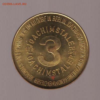 Жетон игровой? памятный? 3 Joachimstaler, до 14.02.18г - 015