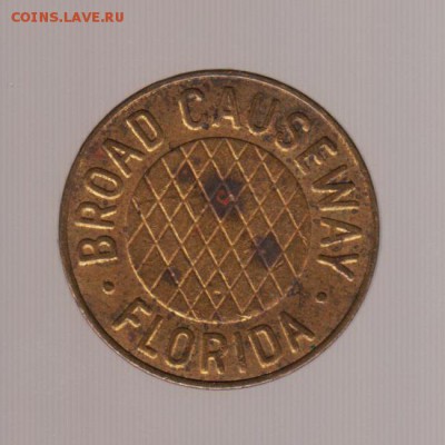 Жетон игровой Broad Causeway Florida, до 14.02.18г - 050