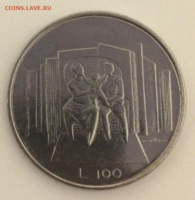 Сан-Марино, 100 лир. Юбилейная с рубля 09.02.2018 22:00 - Санмариоо