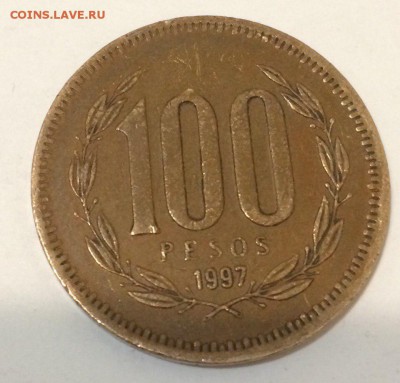 Чили, 100 песо 1997 с рубля 09.02.2018 22:00 - чили..