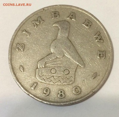 Зимбабве, 1 доллар 1980 с рубля 09.02.2018 22:00 - зимба
