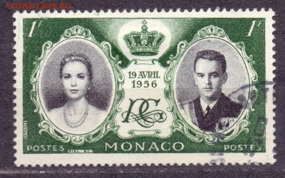 Монако, 1956г, с 1 рубля, гашеная, до 13.02.18 22:00 МСК - монако князь