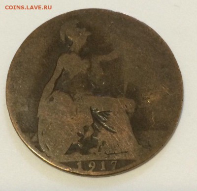 One Penny 1917 год - Великобритания c с рубля 09.02.2018 22: - One Penny 1917 год - Великобритания