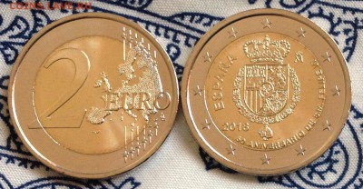 Монеты евро и др. Новинки 2018 Испания - 2 евро Испания 2018 50 лет Фелипе