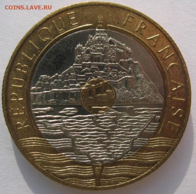 Франция 20 франков 1992 триметалл до 15.02.2018 22:00 мск - 20фр1_1992_1