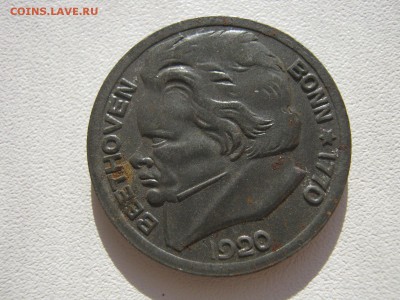 Германия Бонн нотгельд 10 пфеннигов 1920 Бетховен до 17.02. - IMG_3281