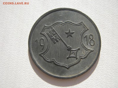 Германия Вормс нотгельд 10 пфеннигов цинк 1918 до 17.02. - IMG_3286