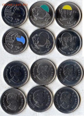 Набор из 6 монет. Канада.2011.25¢ серия: Дикая Природа. ФИКС - s-l500 (5)