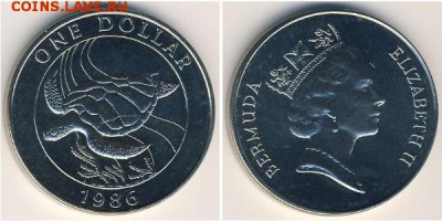 Бермуды 1$ доллар 1986 Черепаха Крона Шайба - Kupfer_Nickel-Bermuda-600-300-jJ_BwcI0QFgAAAEqlItDRaT0