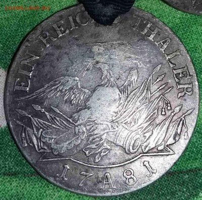 Reich Thaler 1781г (с дыркой) - 20180211_172620