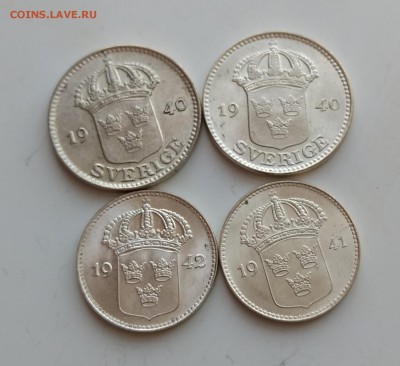 Швеция 2*25 эре + 2*10 эре 1940-1942 до 22-00 15.02 - шв2