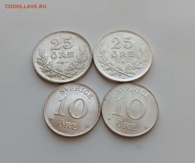 Швеция 2*25 эре + 2*10 эре 1940-1942 до 22-00 15.02 - шв1