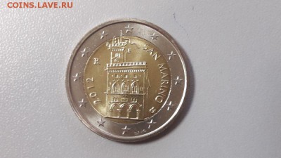 2 евро Государс. дворец. UNC. Сан-Марино, 2012 год, до 17.02 - 2евро-Сан-Марино-2