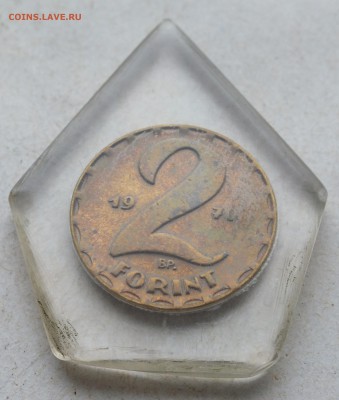 Венгрия - 2 форинта (1970 г.) залита в оргстекло оценка - DSCF1421.JPG