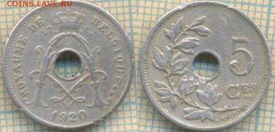 Бельгия 5 сантимов 1920 г., до 20.02.2018 г. 22.00 по Москве - Бельгия  5 сантимов 1920  91
