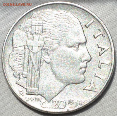 Италия 20 сантимов 1940 год 18. 02. в 22 - 00 . - DSC_0234