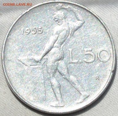 Италия 50 лир 1955 год. 18. 02. 2018. в 22 - 00. - DSC_0246