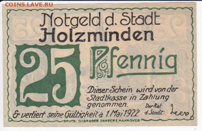 Нотгельд-Хольцминден  25 пфеннигов 1922 г. до 21.02 в 22.0 - IMG_20180215_0009