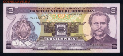Гондурас 2 лемпира 2008 unc 22.02.18 22:00 мск - 2