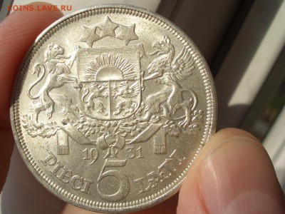 Латвия -5 лат 1931 г. - UNC - №2 - 22.02.2018-22.00 Мск. - 5 lati 1931 (24).JPG