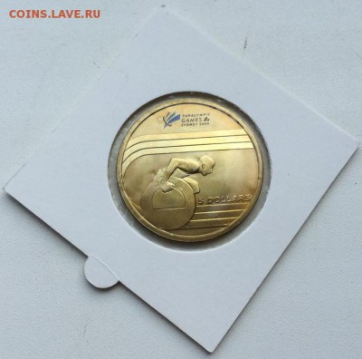 Крона Шайба Австралия 5$ долларов 2000 паралимпиада - krona_shajba_avstralija_5_dollarov_2000_paralimpiada_olimpiada_sidnej_olimpijskie_igry