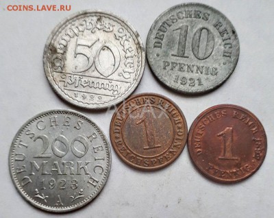 Старая Германия лот из 5 монет до 23.02 - 72820203+