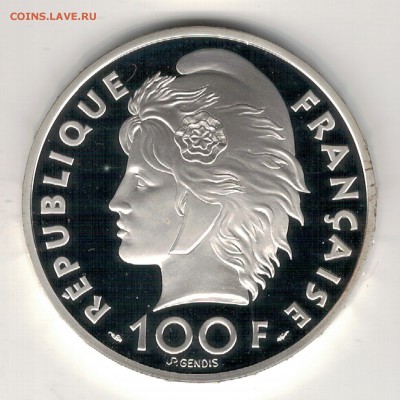 Ag ФРАНЦИЯ 100 ФРАНКОВ 1993 ИГРЫ 22.02.18 В 22.00МСК (Е619) - 5-фр100ф93а