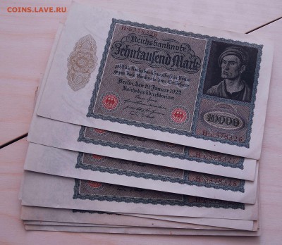 [ФИКС 1000Р] Германия 10000 марок 1922 - Большая -=UNC=- - 916