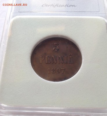 5 пенни 1897г. Русская Финляндия , до 23.02.18г. - 5-1897-2