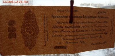 250 рублей 1919 года. Колчак. До 22.02. в 19:00 - P1110825.JPG