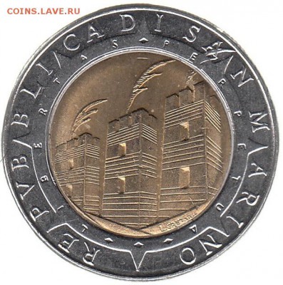 Сан-Марино 500 лир 1992 открытие Америки до 23.02 в 22.00 - д