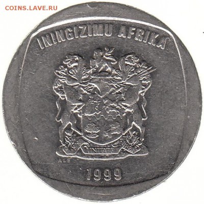 ЮАР 5 ранд 1999 до 23.02 в 22.00 - 11-2