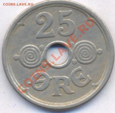 Дания 25 эре 1924 г.До 7.04.11 г. 20-00 МСК. - 25 эре