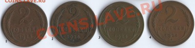2 коп. 1924г. Разновидности шт. - 2коп.1924г.рев