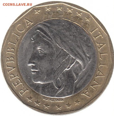 Италия 1000 лир 1998 до 23.02 в 22.00 - я