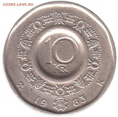 Норвегия 10 крон 1983 до 23.02 в 22.00 - д.