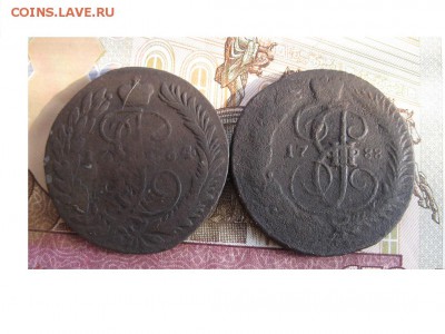 2 двушки Екатерины 2 1764,1788 ММ - IMG_9667.JPG