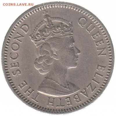 Британские Карибы 25 центов 1965 до 23.02 в 22.00 - вч