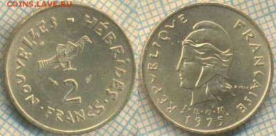 Новые Гебриды 2 франка 1975 г., до 27.02.2018 г. 22.00 по Мо - Новые Гебриды 2 франка 1975  76