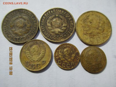 1,2,3коп.1933-1937г.6шт.до27.02.2018г.22-00МСК - Изображение 007