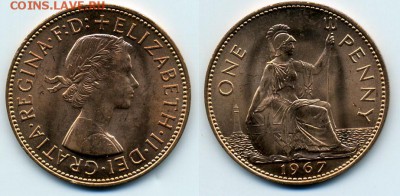 Великобритания ONE PENNY 1967 с 1 РУБЛЯ + БЛИЦ до 1.02 22:30 - OnePenny1967ГТС