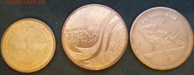 3 жетона WATER PARK SERENA, 1 NEW YORK, 1 NO CASH VALUE - 20180223_175232~2