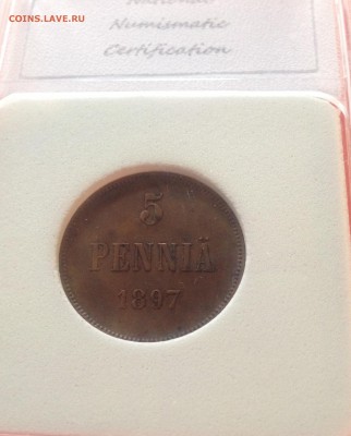 5 пенни 1897г. Русская Финляндия , до 02.03.18г. - 5-1897